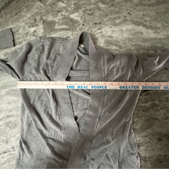 J. Crew Pima Cotton/Wool open cardigan gray sweater size medium (A1) - Picture 4 of 7